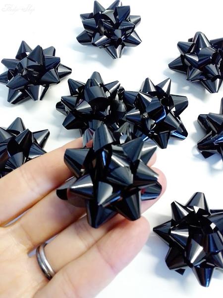 Geschenkschleifen Set schwarz selbstklebend